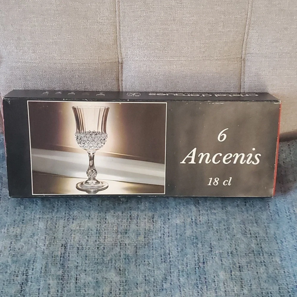 6 Cristal D'Arques Crystal Wine Glasses 18cl Size